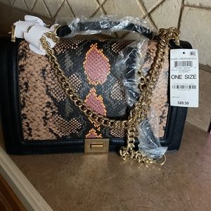 INC Faux Leather Crossbody